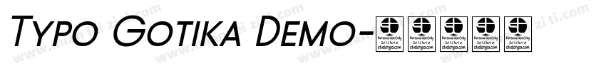 Typo Gotika Demo字体转换